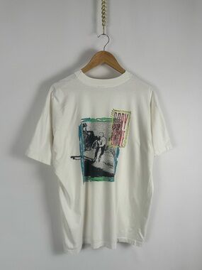 Vintage 90s Body Glove Graphic Short-Sleeve Tee with Teal & Pink Accents